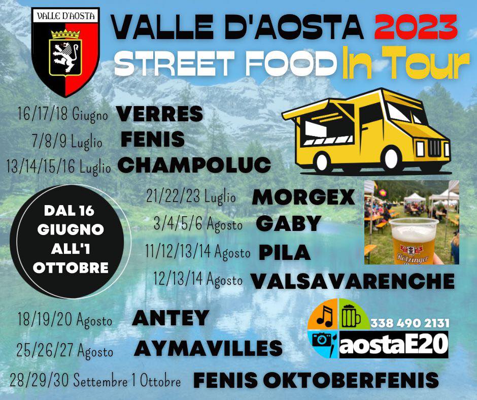 VERRES (AO): Valle d'Aosta Street Food Tour 2023